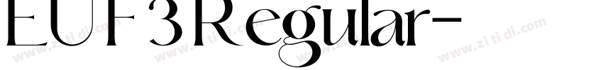 EU F3 Regular字体转换